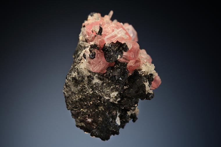 RHODOCHROSITE with APATITE and FLUORITE